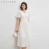 Romantic vacation embroidered dress