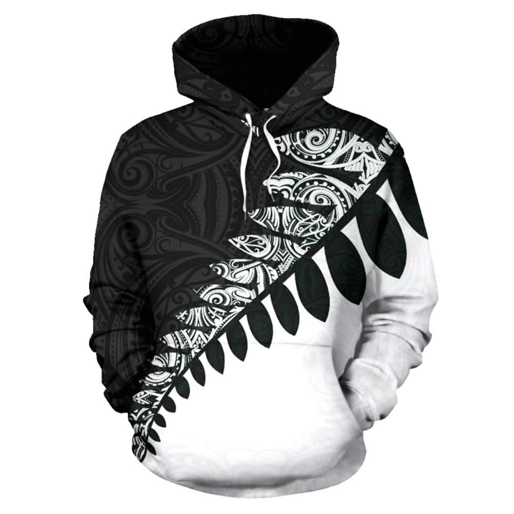 Spring and Autumn New 3D Printing Personality Music Music Notes Men's Hooded Sweatshirt