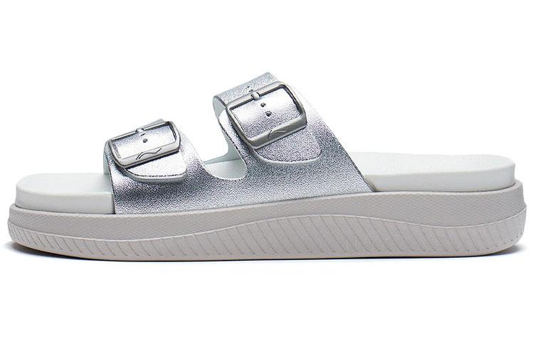 Li Ning Clap EVA Slide Slippers Women's Silver AGAS004-2