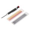 Mechanical Carpenter Pencil Set 12 Refill Heavy Duty Long Nose Deep Hole Carpenter Pencil Kit for Woodworking
