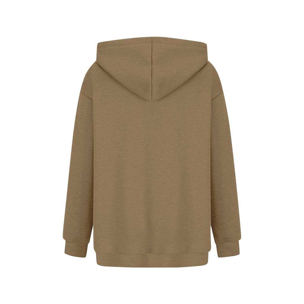 Женские модные повседневные универсальные повседневные толстовки с круглым вырезом, однотонные топы с длинными рукавами