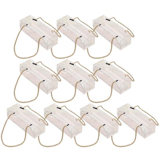 10 шт. с ремешком, прозрачные креативные коробки для упаковки рулетов для здорового торта, контейнеры для тортов