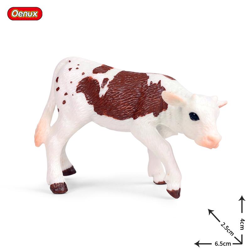 Oenux Симуляция Милые Фермерские Животные Молочная Корова Крупный Рогатый Скот Теленок Ангус Бык Вол Бык Буйвол Модель Фигурки Игрушка Развивающая Милая Подарок Ребенку