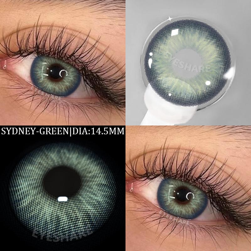 Eyeshare Натуральные цветные линзы для глаз 2 шт. цветные контактные линзы для глаз КОРИЧНЕВЫЕ РОЗОВЫЕ контактные линзы для красоты глаз Ежегодные косметические цветные линзы