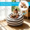 Kids Bag Chair with Stuffed Toy Storage, Soft Lounger for Children