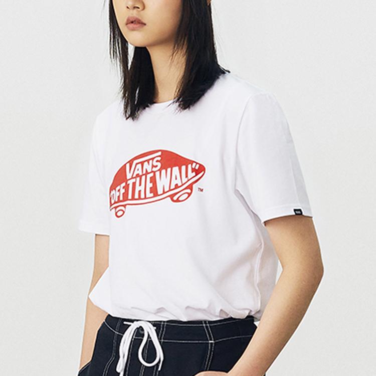 Vans Футболка с коротким рукавом в классическом стиле Off The Wall Print Casual Sports American Vintage Unisex Tops White VN0A4MM7KSF1
