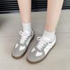Весенне-осенние элегантные туфли на плоской подошве с круглым носком и шнуровкой, модные, удобные и дышащие, новая женская спортивная обувь
