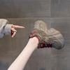 Кожаные туфли на платформе в стиле "dad shoes" осенне-зимние новинки, бархатные, чтобы визуально уменьшить стопу и увеличить рост, повседневные спортивные туфли