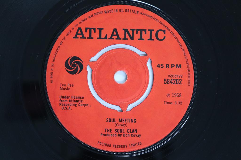 7-дюймовая пластинка SOUL CLAN - Soul Meeting / That's How It Feels 584202 Atlantic 1968 UK Soul/Funk Б/у