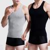 Мужской летний жилет для фитнеса, сплошной цвет, бесшовный плюс размер, с круглым вырезом, без рукавов, эластичный, мягкий, дышащий, быстросохнущий пуловер, повседневная спортивная майка