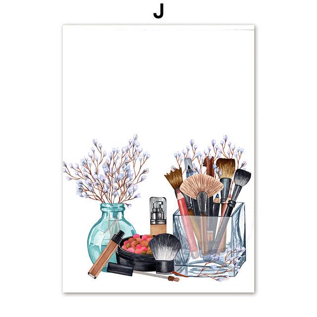 Маникюрный салон, модный макияж, настенная живопись на холсте, плакаты на скандинавскую тему и принты, настенные панно для декора гостиной, без рамки