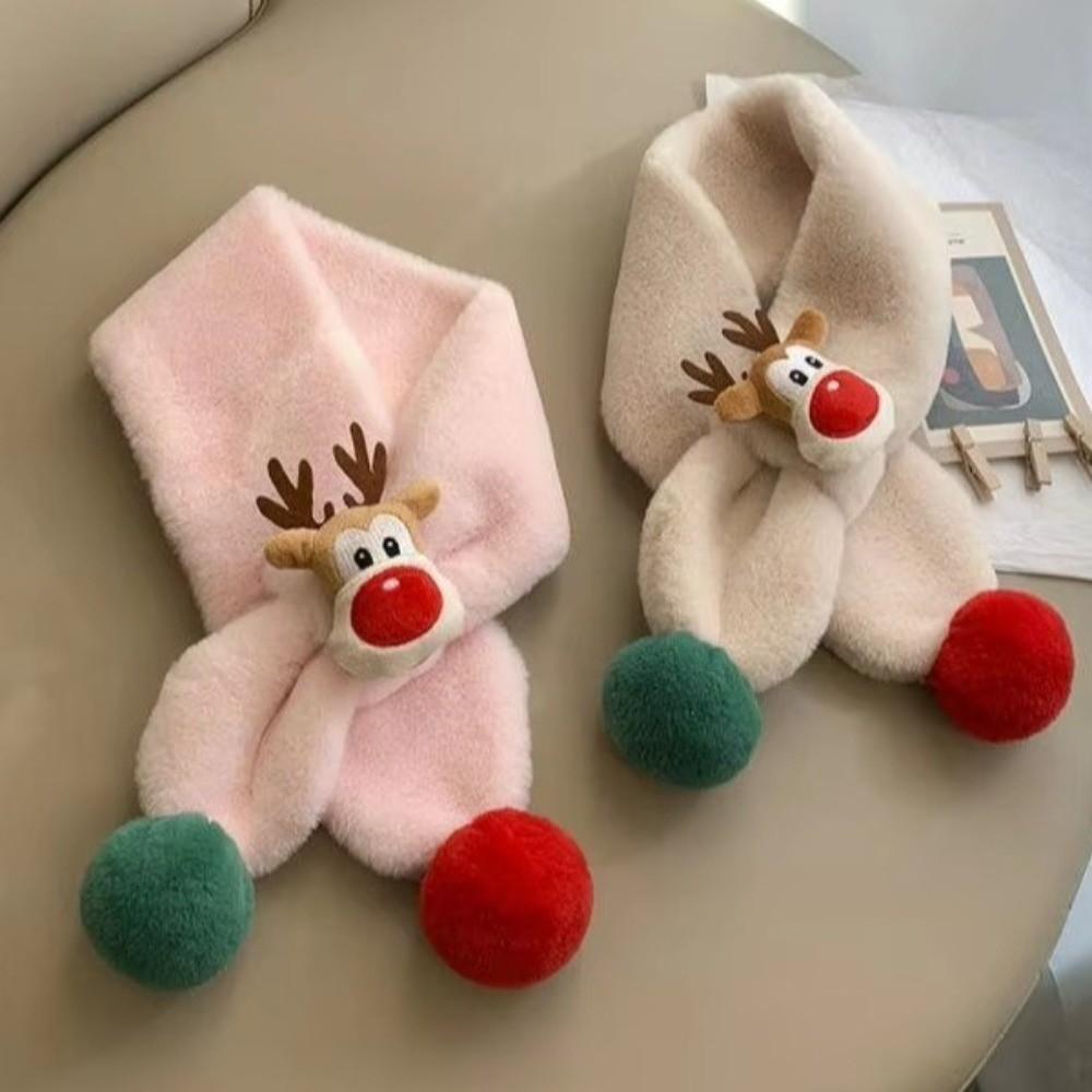 Warm Kids Neck Warmer Winter Fleece Scarf Cozy Children Plush Scarf for Boys Girls