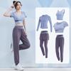 Women's Color Block Quick-Dry Yoga Sports Top & Chest-Padded Fitness Set