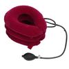 Cervical Neck Traction Device Pain Relief Soft Inflatable Neck Stretcher Collar for Elderly Rose Red