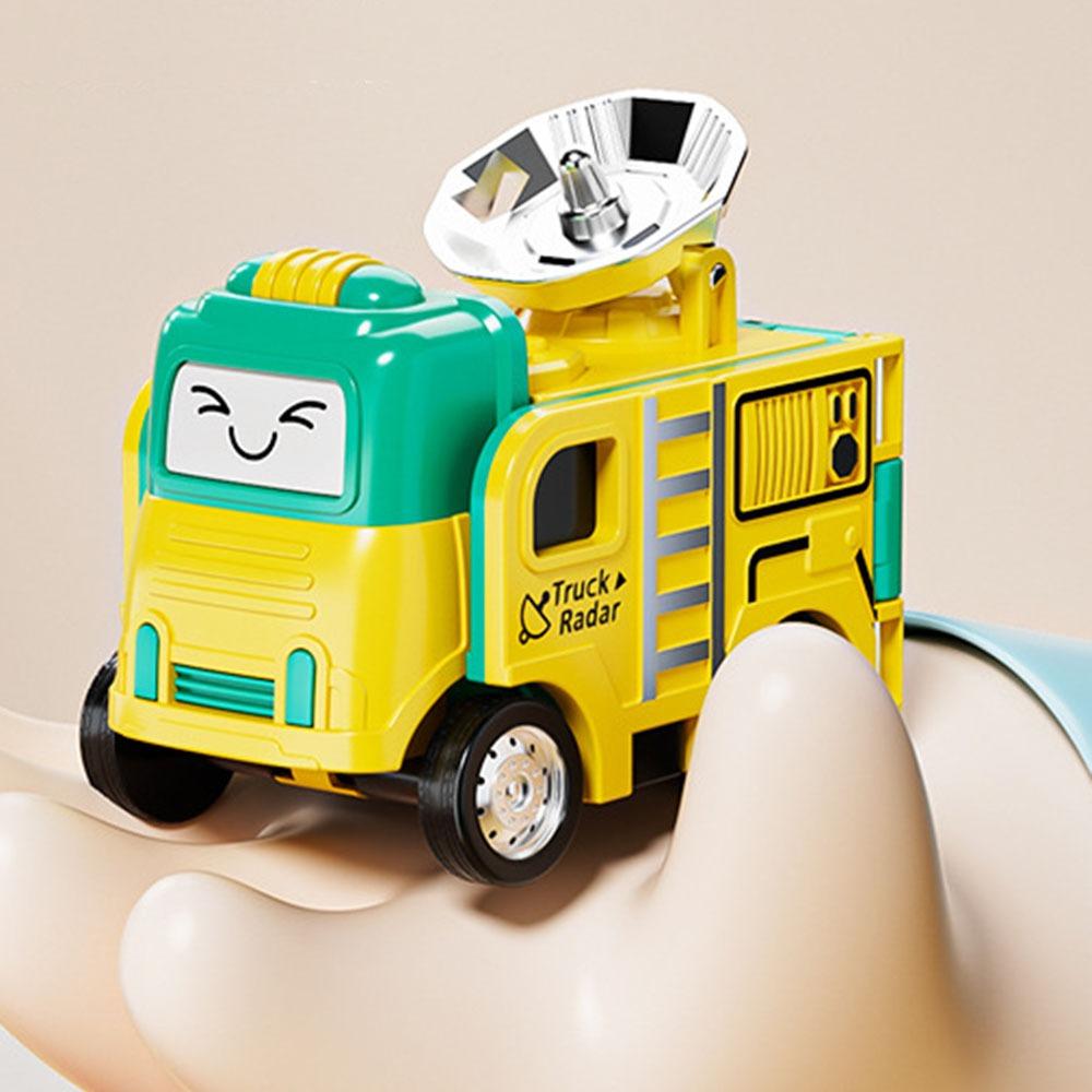 Double Sided Transformer Car Toys Pull-back Truck Model Flips Variety Inertia Car  Kids