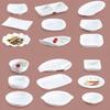AVADEN Melamine White Round Snack Plates (Set of 10)