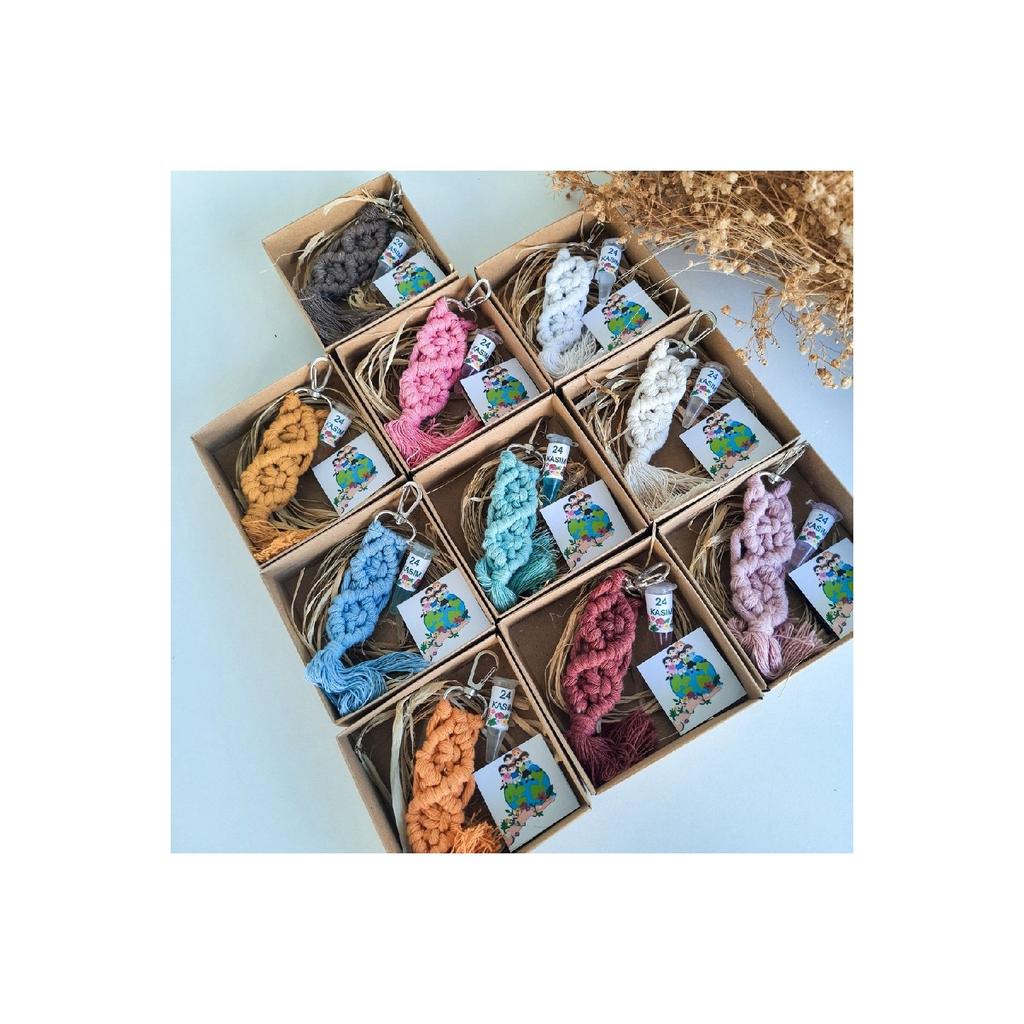 10 штук ко Дню учителя, ко Дню матери, оптовая продажа, подарочная упаковка, брелок для ключей в стиле макраме-шоколадный набор Madlen