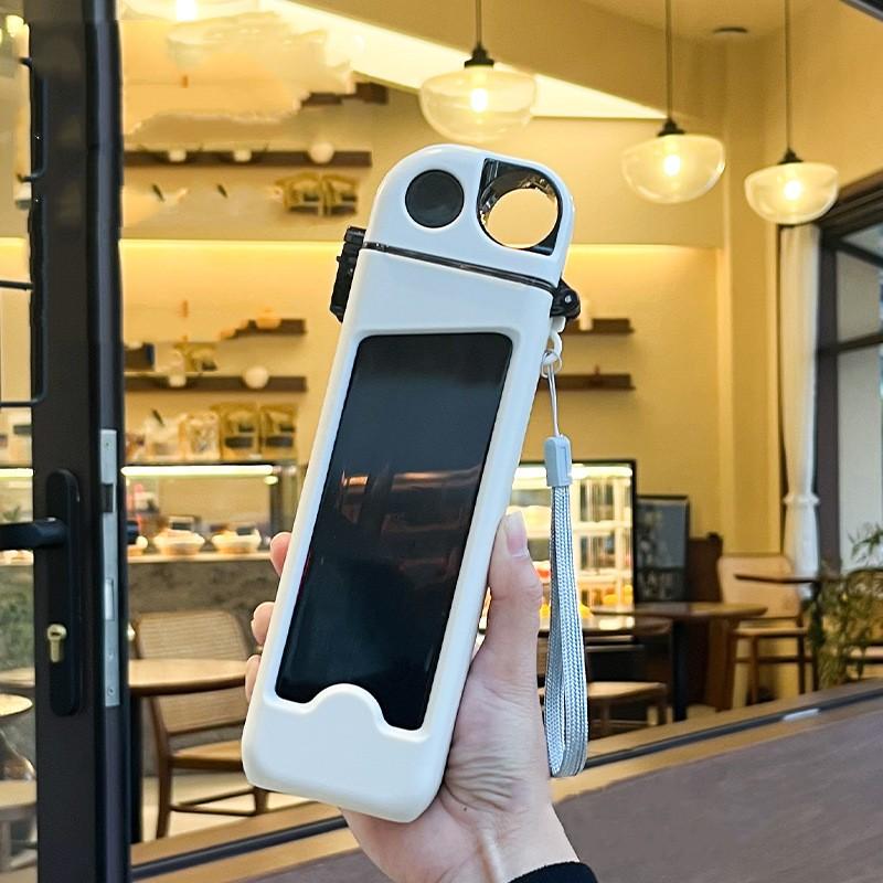 Plastic Straw Water Cup Water Simple Bottle Rectangular Cup Water Bottle Cute Adult Portable Fall Resistance High Color Value