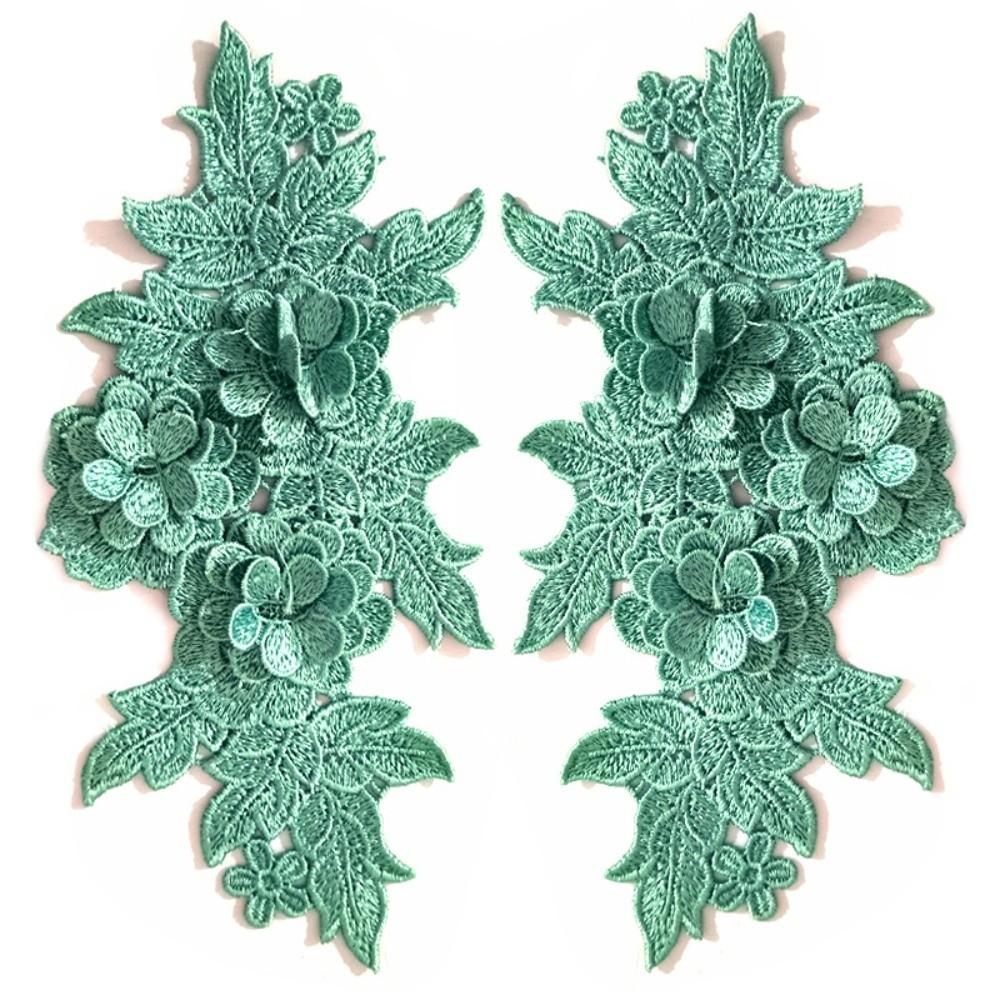 Heavy Lace Lace Applique Colorful Floral Embroidery Trim 3D Embroidered Patch Clothing Sewing