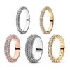 New 925 Sterling Silver Shiny Circular Series Ring Rose Gold Ring Light Luxury Temperament Send To Girlfriend And Best Friend