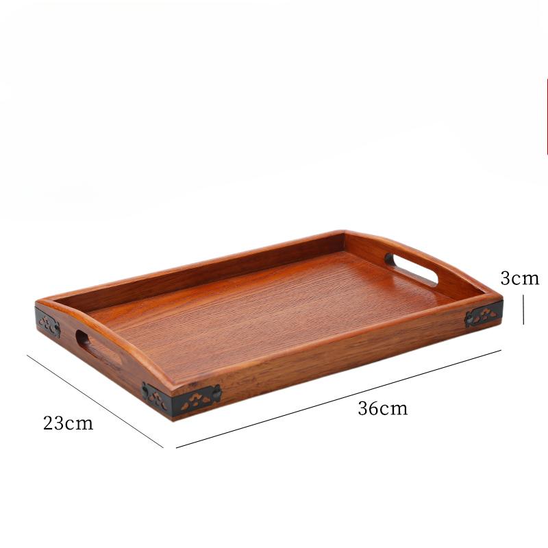Японская деревянная десертная тарелка прямоугольная семейная гостиничная чайная сервиз для гостиной сервировочный набор чашка для чая ручная деревянная чайная тарелка