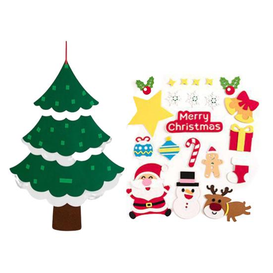 Рождественская елка из фетра своими руками для малышей Большая светящаяся рождественская елка со звездой Санты