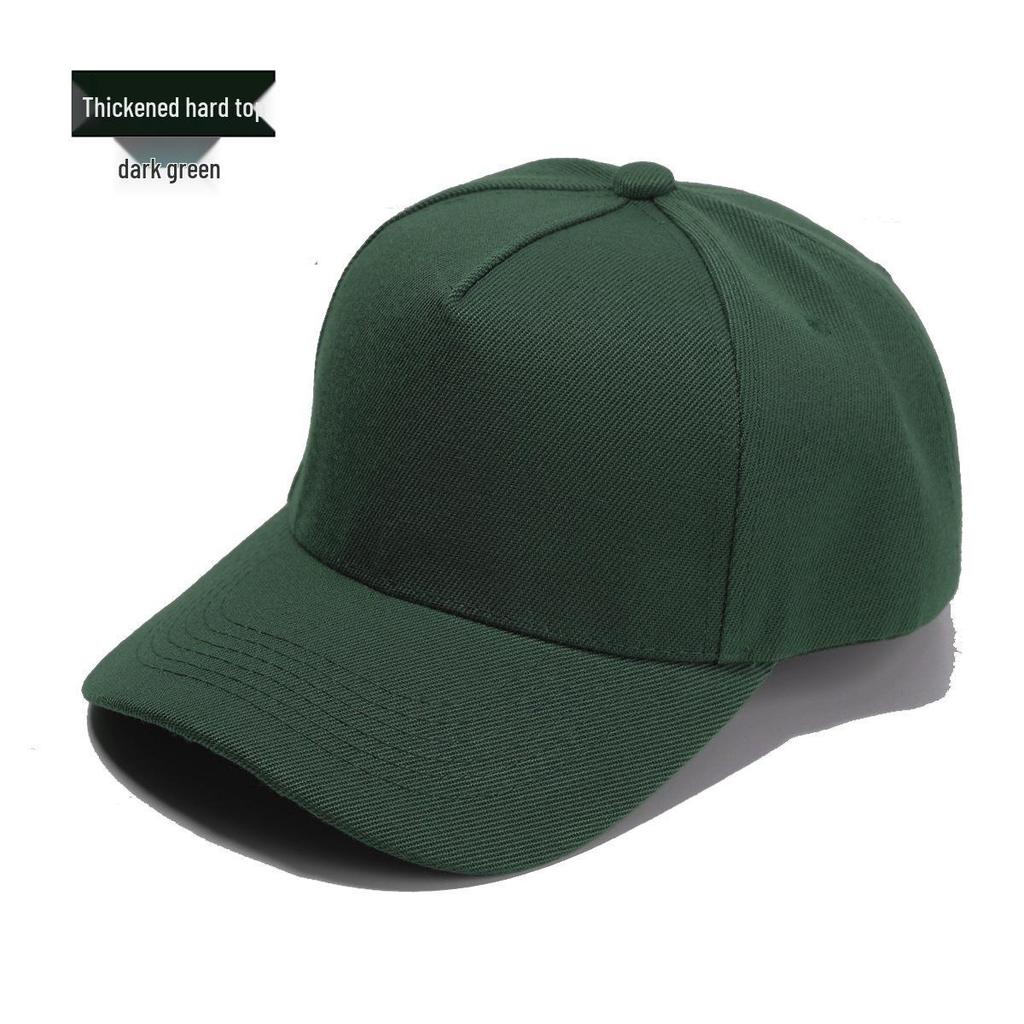 Five-Panel Wool Baseball Cap with Hard Top and Sunshade