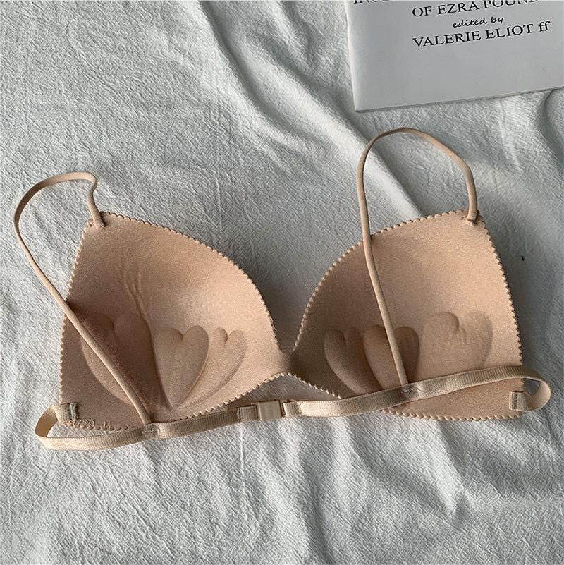 Women's Bra Seamless Underwear Ultra-thin Sexy Lingerie Thin Shoulder Strap Girls Backless Bra Push Up Bra One Piece Bralette