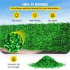Artificial Boxwood Panel UV 24PCS Boxwood Hedge Wall Panels Artificial Grass Backdrop Wall 10"x10" 4 cm Green Grass Wall Fake Hedge for Decor Privacy