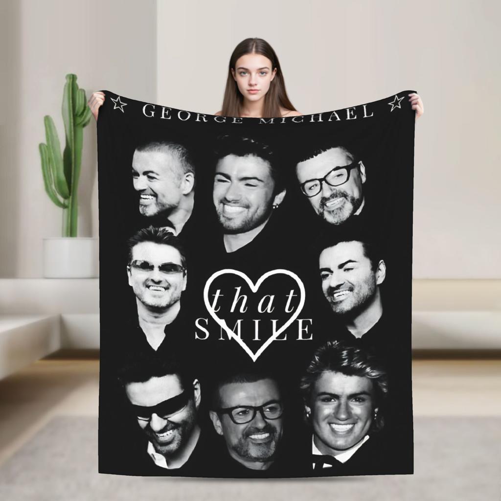 George Michael Singer Legend Flannel Fashion Blankets Music Album Awesome Throw Fashion Blanket for Quilt 200x150cm Warm