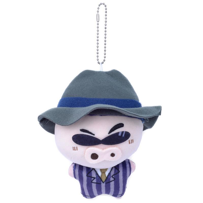 Buriburizaemon Shinchan Crayon Anime Blue Hat Sunglasses Plush Key Holder Gift