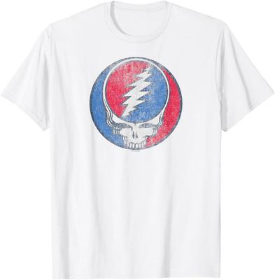 Винтажная футболка группы Grateful Dead с потертым логотипом Steal Your Face