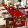 New New Year Christmas Table Runner Snowman Santa Claus Christmas Tablecloth Elk Navidad Gift Table Decor Christmas Party
