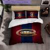 Montreal Canadiens Pattern Microfiber 3Pcs Bedding Set Decor Duvet Cover Set For Bedroom Home Use
