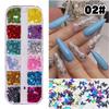 12-Color Mixed Nail Art Sequins, Laser Symphony Star Butterfly Fluorescent Diy Nail Art Decorative Sequins