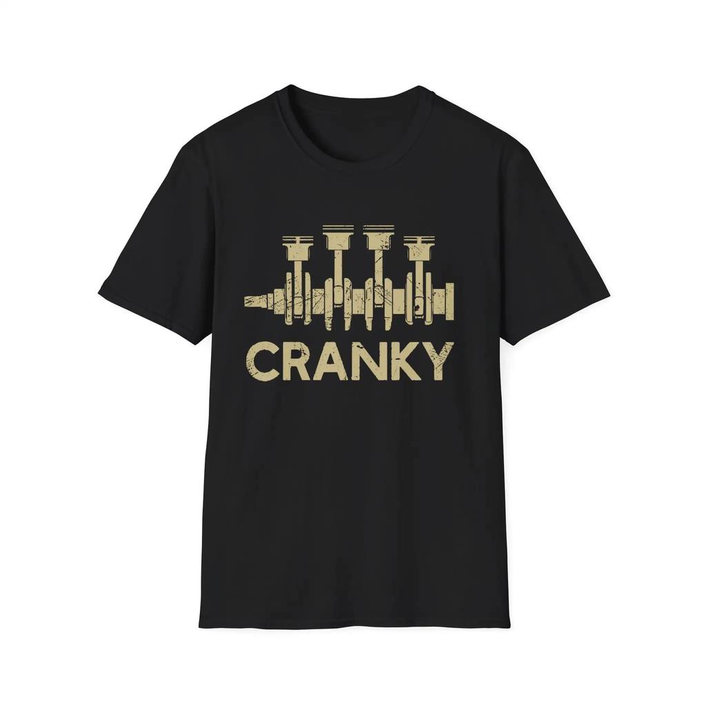 Cranky Car Engine Crankshaft Tshirt Mens Tracksuit Cotton Casual Sportswear Crew Neck Pullover Short Sleeve Summer Streetwear