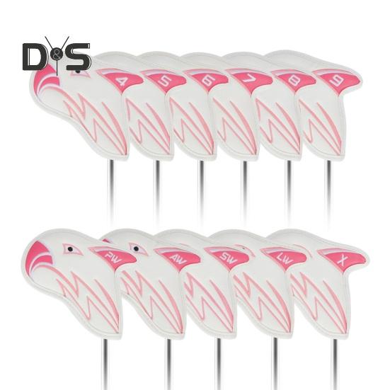 11 шт. чехлы для клюшек для гольфа из искусственной кожи, защитные чехлы для головок клюшек с рисунком орла, чехлы для головок клюшек для гольфа, аксессуары для гольфа для всех клюшек для гольфа