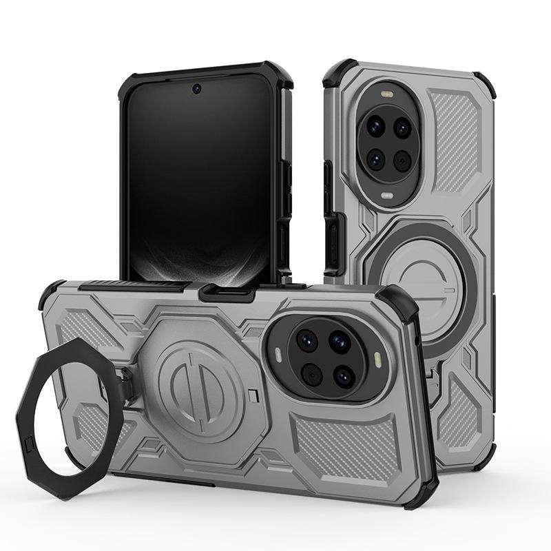 Huawei Nova 14 Magnetic Ring Case 360° Rotatable [Military-Grade Drop Protection] + Metal Plate for MagSafe Phone Case