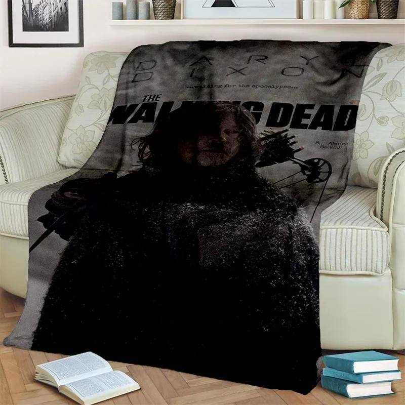 Одеяло TWD с 3D фильмом ужасов «Ходячие мертвецы», мягкое одеяло для дома, спальни, кровати, дивана, пикника, путешествия, офиса, одеяло, детское одеяло