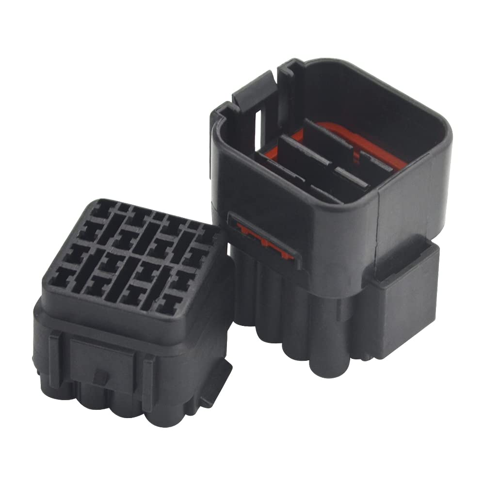 WMYCONGCONG 16 Pin Waterproof Connector for Wiring 5 Kits Male & Female Waterproof Electrical