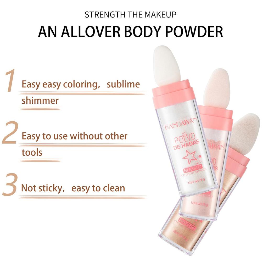 3 цвета, пудра-хайлайтер Polvo De Hadas, блестящая пудра, мерцающая контурная румяна, пудра для макияжа для лица, тела, 9 г