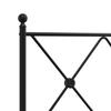 Metal Bed Frame with Headboard Black 120 x 200 cm