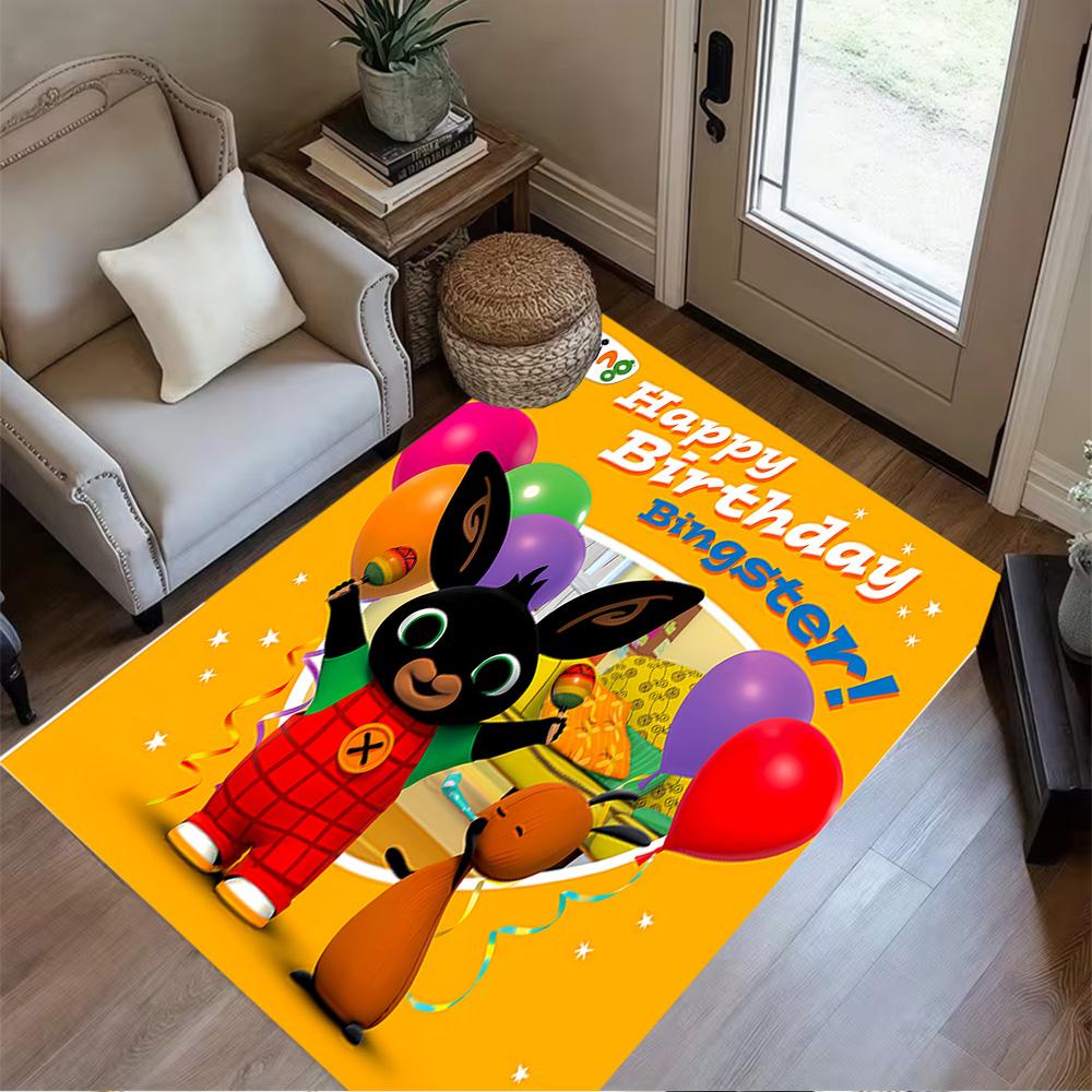 Bing's Birthday Celebration Area Rug Perfect for Playrooms Entryway Living Rooms Balcony Anti-slip Rug Office home decor Perfect Gift for Women/Men