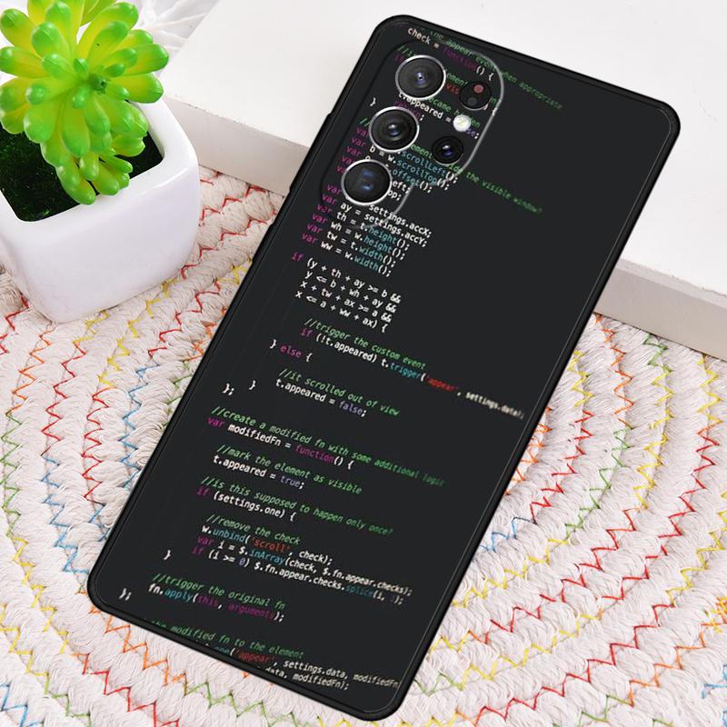 Программист Код дизайн ТПУ Чехол для телефона Для Samsung Galaxy note 10 pro S26 S25 S24 S23 S22 Ultra Plus S21 FE S20 Чехол