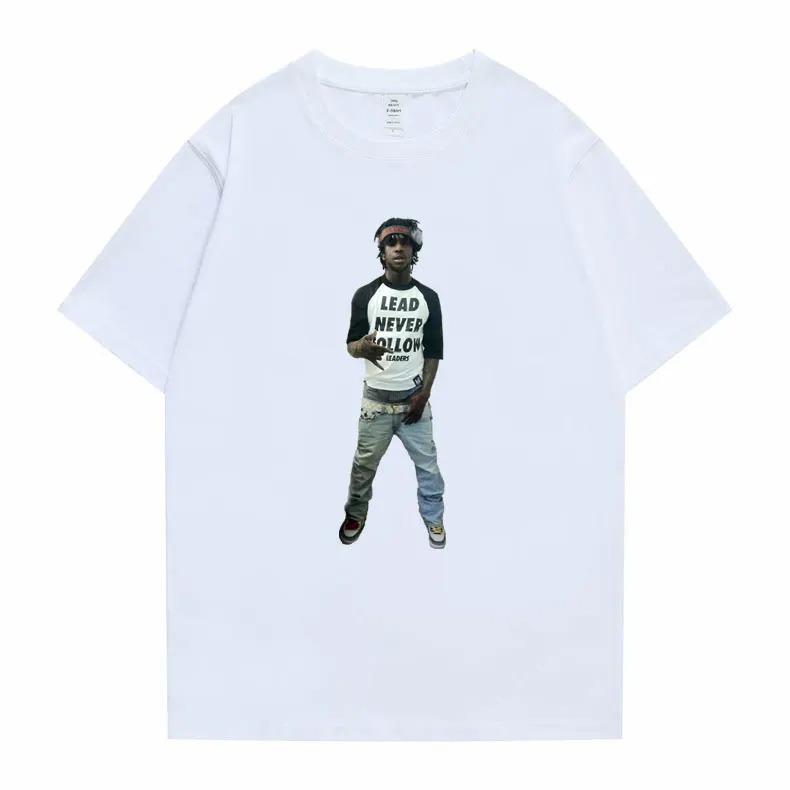 Rapper Chief Keef Lead Never Follow Leaders Print Tshirt Men Hip Hop Funny Meme T Shirt Oversized Tees Male High Quality T-shirt