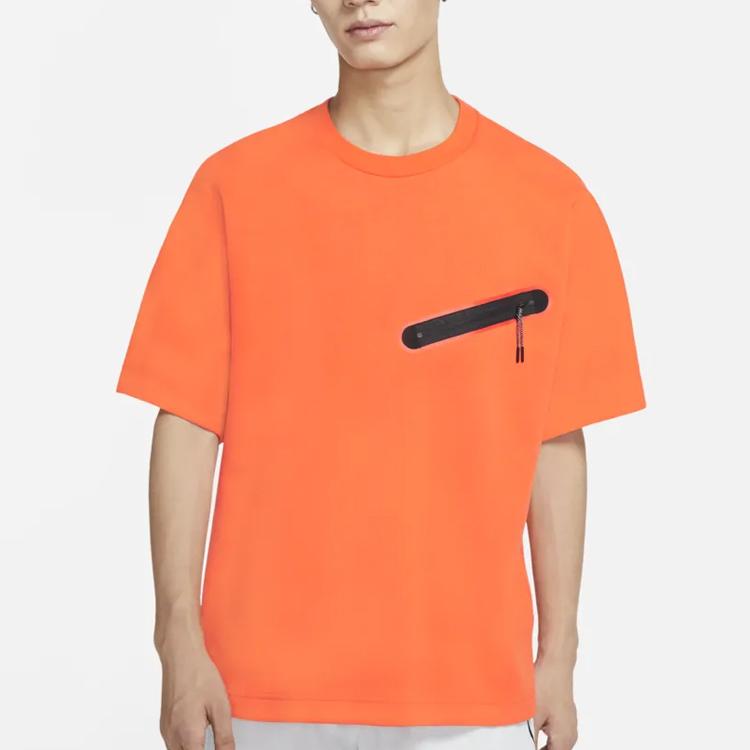 Nike Мужская флисовая футболка с коротким рукавом NSW Tech Electro-Orange CZ3504-837