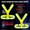 Led Reflective Vest, High Visibility Led Reflective Safety Vest Running Lights For Runners