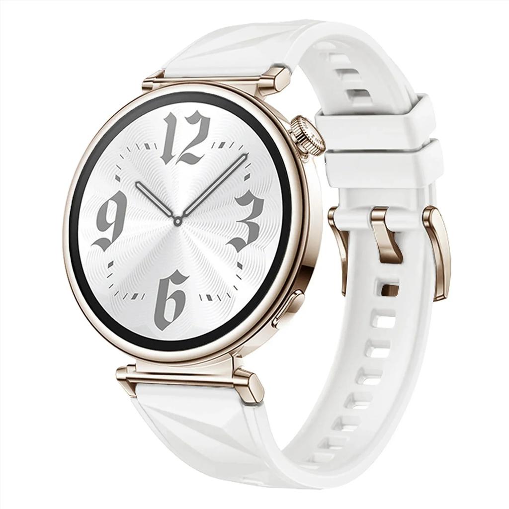 Новый силиконовый ремешок для Huawei Watch GT5/GT4 41 мм, официальный цвет, узор «Ледяной кристалл», браслет для Huawei Watch GT5 Pro 42 мм