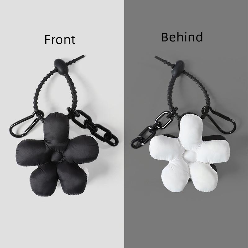 Luxury Keychain Black Green Couples Matching Bag Charm Flower Accessories Man Boyfriend Gift Cute Lanyard with Door Credencial