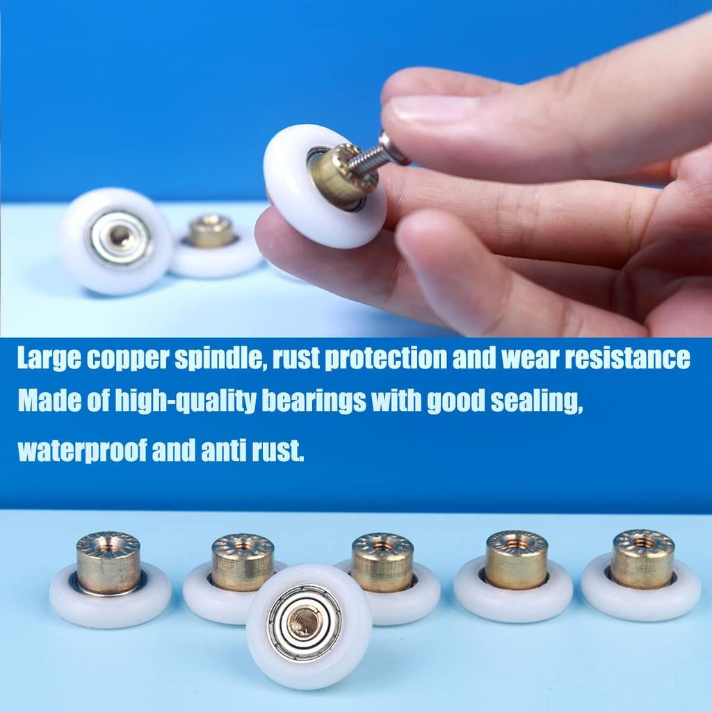 10pcs Shower Door Rollers Pulley Bathroom Sliding Glass Door Wheels sliding door wheels rollers Bathroom Door Replacement Part